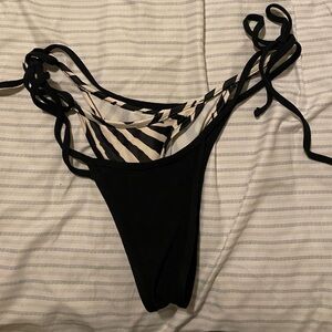 Same swim zebra double sting bottoms